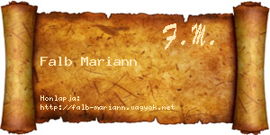 Falb Mariann névjegykártya
