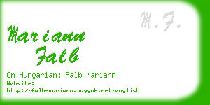 mariann falb business card
